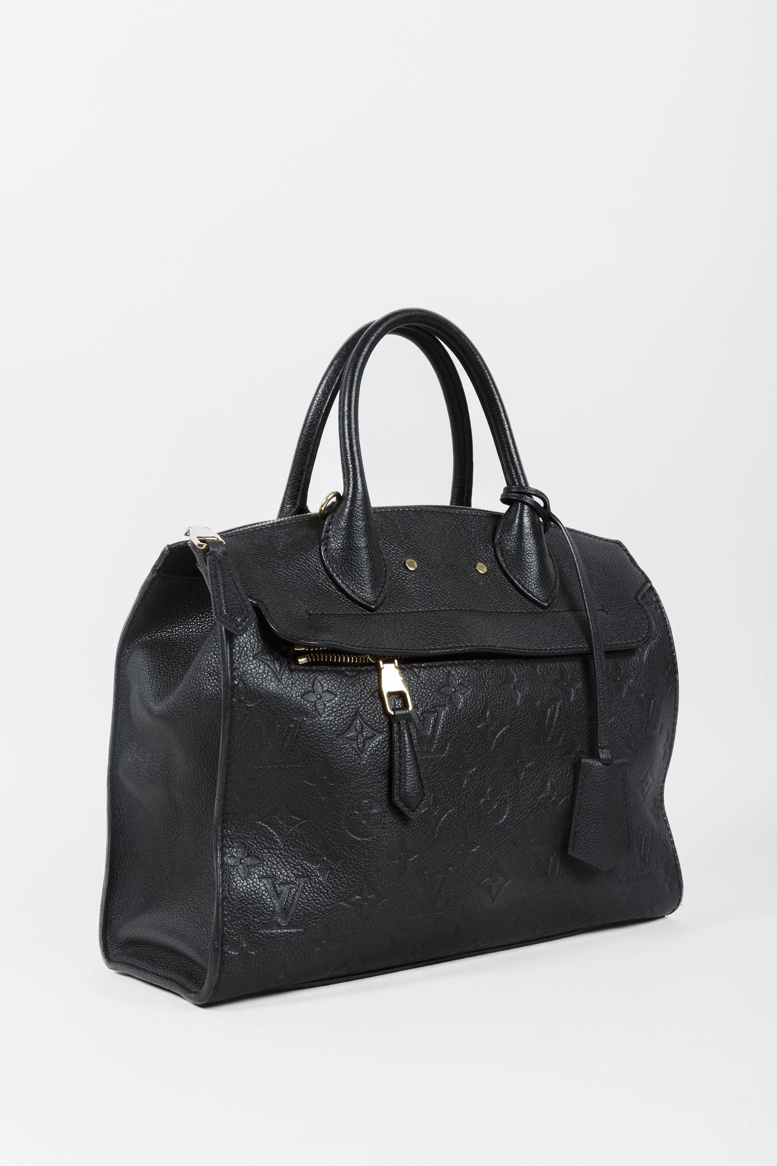 Louis Vuitton Pont Neuf MM Black Monogram Empreinte Leather Bag